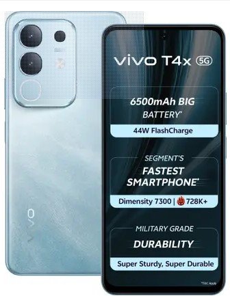 vivo T4x 5G (Marine Blue, 128 GB)