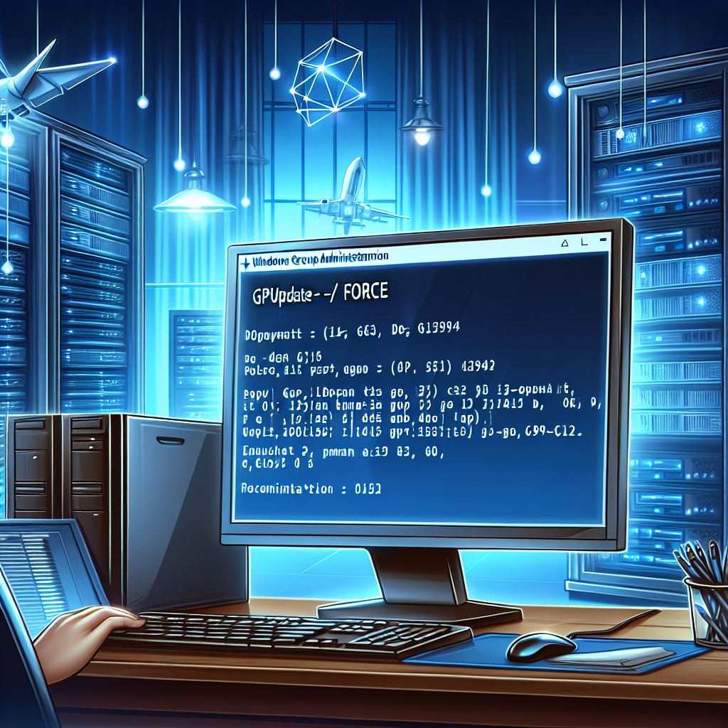 GPUpdate command to force Group Policy update remotely on Windows computers