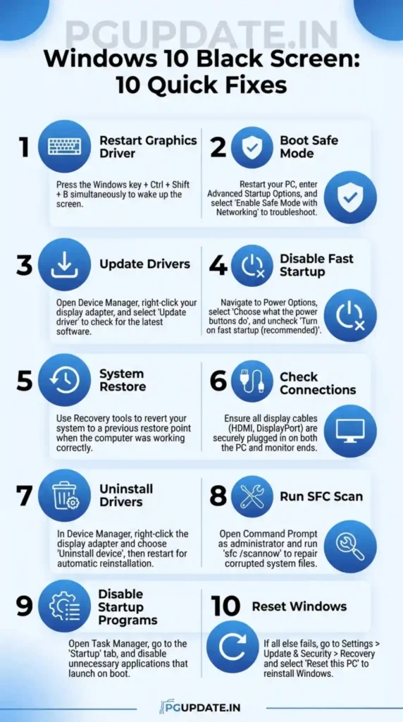 How to Fix Windows 10 Black Screen Problem