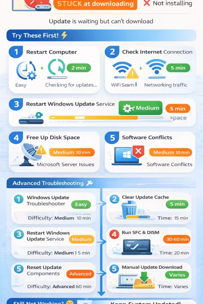 Windows Update Stuck on "Pending Download