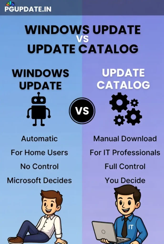 UPDATE CATALOG VS WINDOWS UPDATE COMPARISON