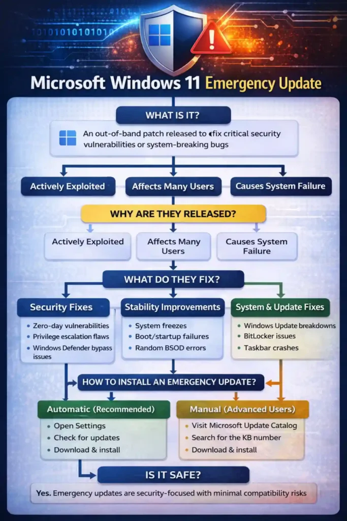 Microsoft Windows 11 Emergency Update