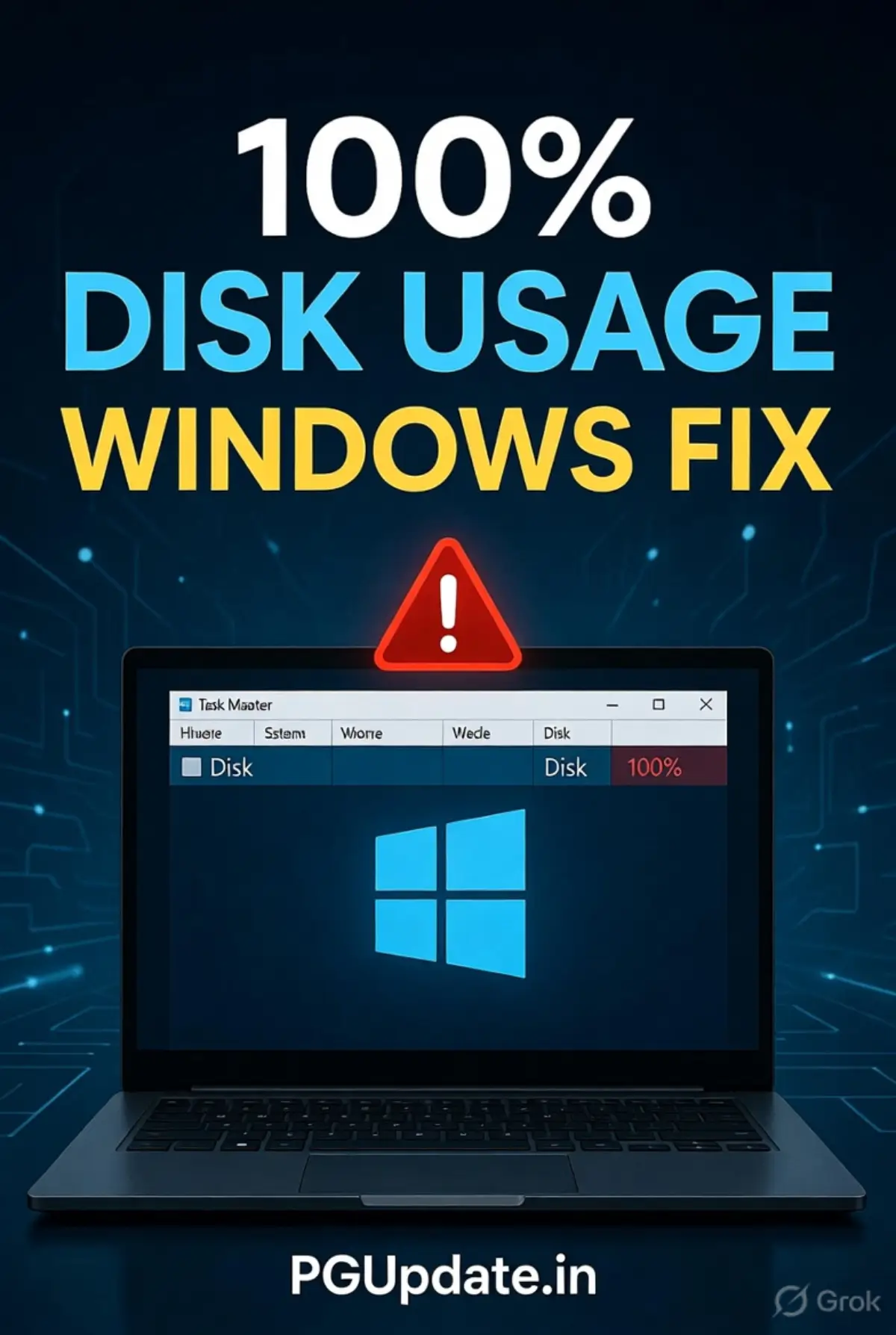 100% Disk Usage Windows Fix