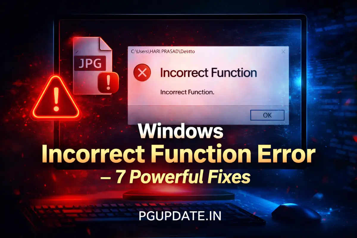 Windows Incorrect Function Error When Opening JPG – 7 Powerful Fixes That Actually Work (2026)