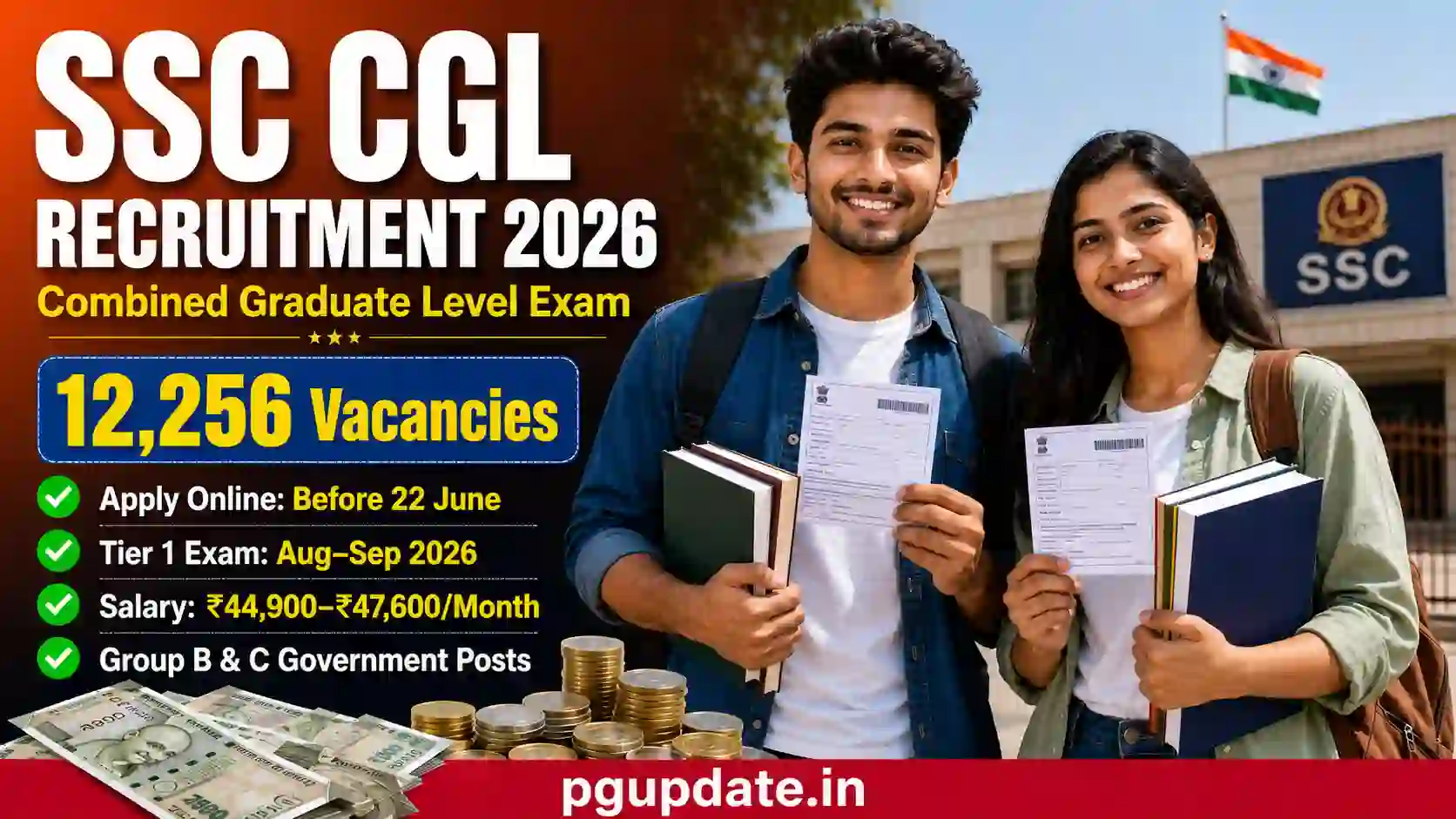 SSC CGL Recruitment 2026 – Apply Online for 12,256 Vacancies, Exam Date, Eligibility & Complete Guide